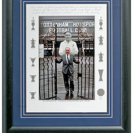 Bill Nicholson Gates Tottenham Hotspur Legend 23x19" Framed Photographic Tribute