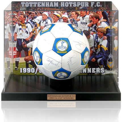 Tottenham Hotspur 1991 FA Cup Winners Hand Signed Football Display
