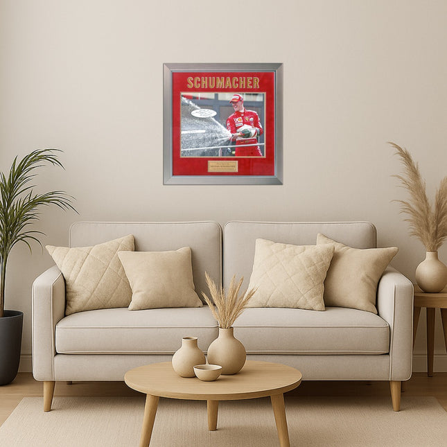Michael Schumacher Formula 1 Racing Legend Hand Signed F1 Presentation