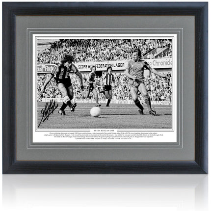 Kevin Keegan hand signed Newcastle United debut goal photo framed