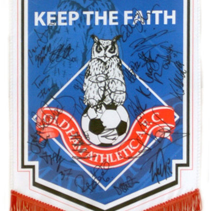 Oldham Athletic AFC Hand Signed 2010/11 Squad Large Pennant