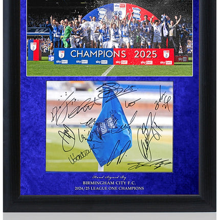 Birmingham City FC 2024/25 Promotion Winners Hand Signed Presentation