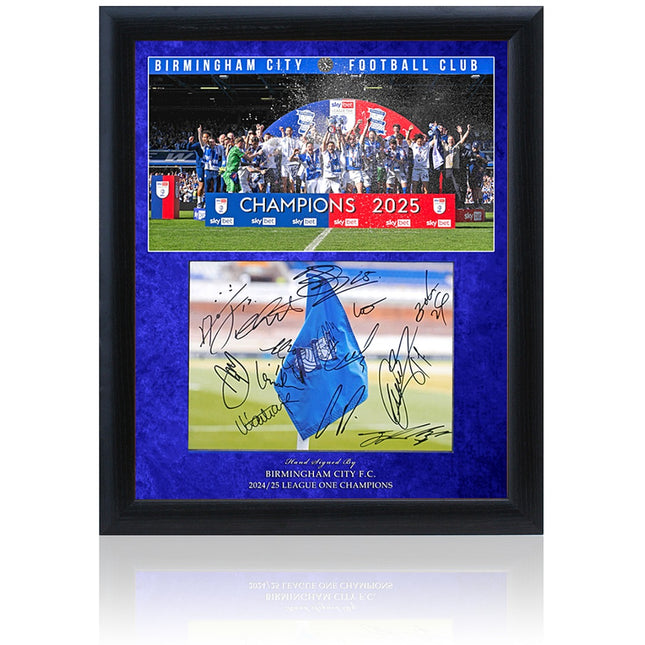Birmingham City FC 2024/25 Promotion Winners Hand Signed Presentation