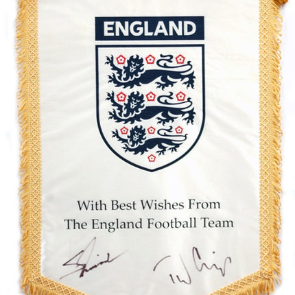 Sven-Goran Eriksson and Tord Grip Signed England Pennant with Programme