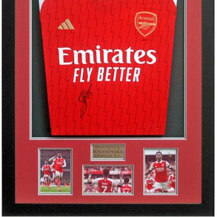 Bukayo Saka Arsenal Premier League Winner 2026 Signed Framed Football Shirt + COA