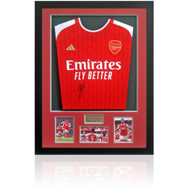 Bukayo Saka Arsenal Premier League Winner 2026 Signed Framed Football Shirt + COA