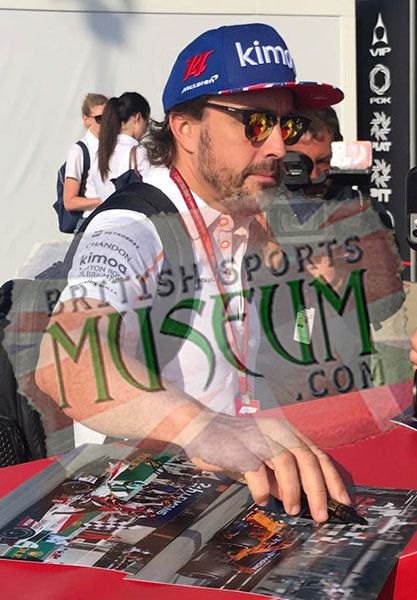 Fernando Alonso Formula 1 Legend Hand Signed F1 Photo Presentation