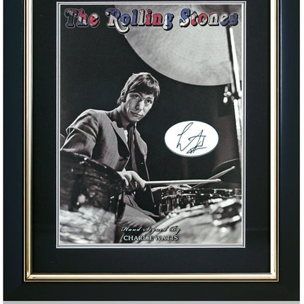Charlie Watts Hand Signed 'The Rolling Stones' Music Legend Presentation