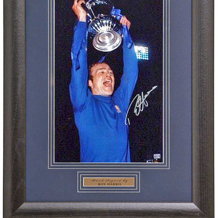 Ron Harris Chelsea Legend Signed 1970 FA Cup Final Photograph 15x19in Framed