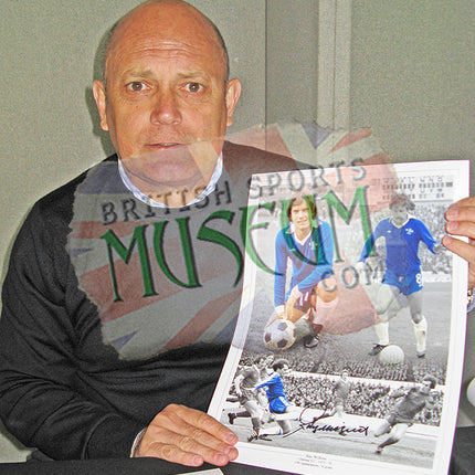 Ray Wilkins Chelsea Legend Hand Signed Montage 23x19in Framed