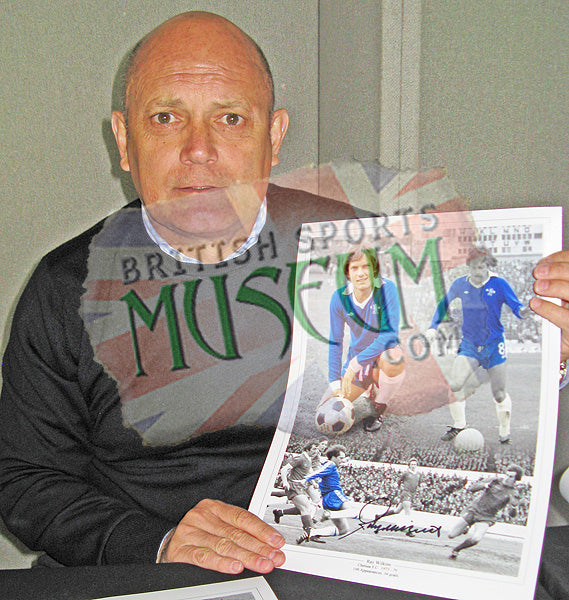 Ray Wilkins Chelsea Legend Hand Signed Montage 23x19in Framed