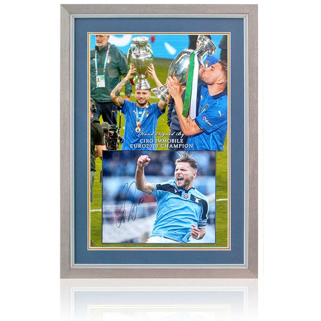 Ciro Immobile Lazio & Italy Legend Signed Photo Presentation 23x19in Framed
