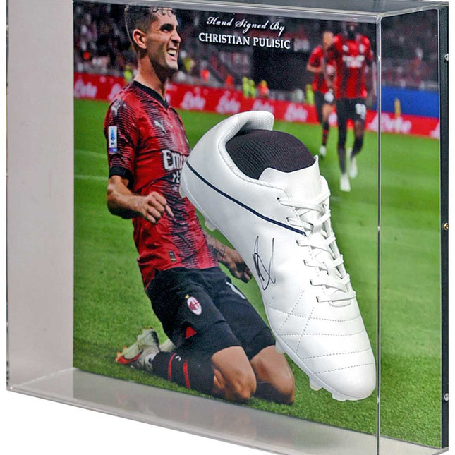Christian Pulisic AC Milan Hand Signed Football Boot Large Acrylic Display