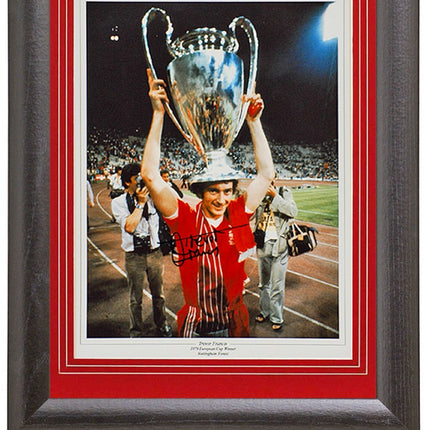 Trevor Francis Nottingham Forest Signed 1979 European Cup Photograph 15x19in Framed