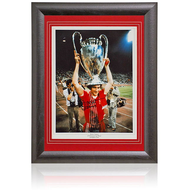 Trevor Francis Nottingham Forest Signed 1979 European Cup Photograph 15x19in Framed