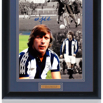 Willie Johnston West Bromwich Albion Legend Signed Montage 23x19in Framed