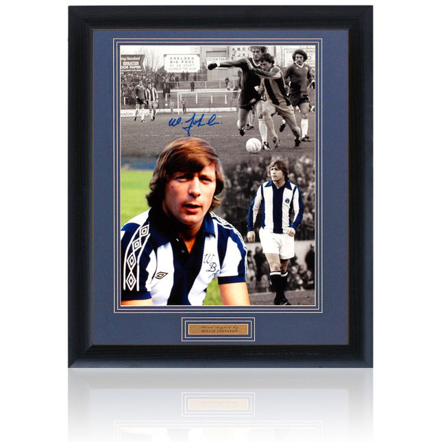 Willie Johnston West Bromwich Albion Legend Signed Montage 23x19in Framed