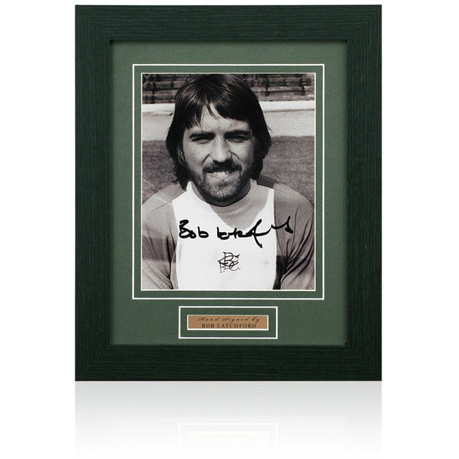 Bob Latchford Birmingham City Legend Signed Photograph 14x17in Framed + COA