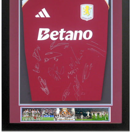 Aston Villa Europa League Winners 2026 Signed by 12 Football Shirt Framed + COA