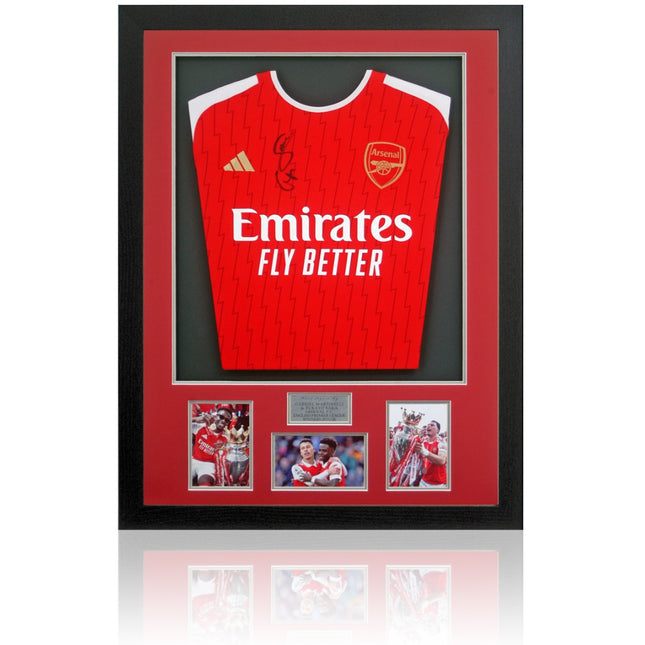 Saka & Martinelli Arsenal Premier League Winners 2026 Signed Football Shirt + COA