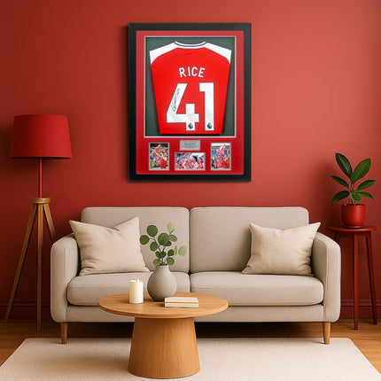 Declan Rice Arsenal 2026 Premier League Winner Signed Framed Football Shirt COA