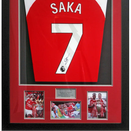Bukayo Saka Arsenal 2026 Premier League Winner Signed Football Shirt COA
