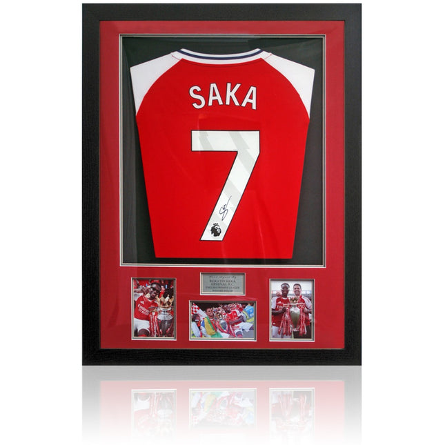 Bukayo Saka Arsenal 2026 Premier League Winner Signed Football Shirt COA
