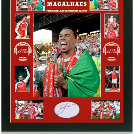 Gabriel Signed Arsenal Premier League Winner 2026 Montage 27x23in Framed