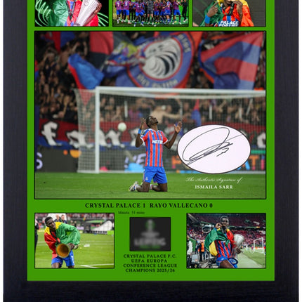 Ismaila Sarr Signed Crystal Palace Europa Conf League Winner Display Framed