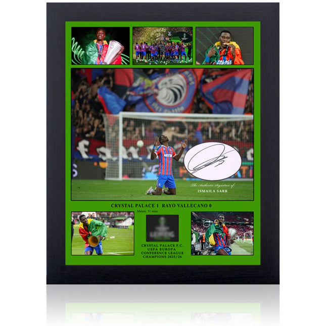 Ismaila Sarr Signed Crystal Palace Europa Conf League Winner Display Framed