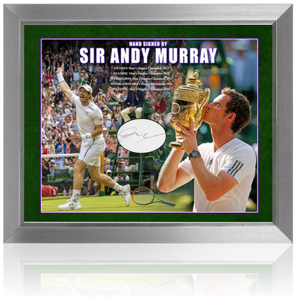 Andy Murray Signed Tennis Legend Display 23x19in Framed w/COA