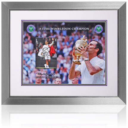Roger Federer Signed Tennis Legend Display 23x19in Framed w/COA