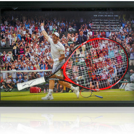 Andy Murray Tennis Legend Hand Signed Autographed Racket Display w/COA