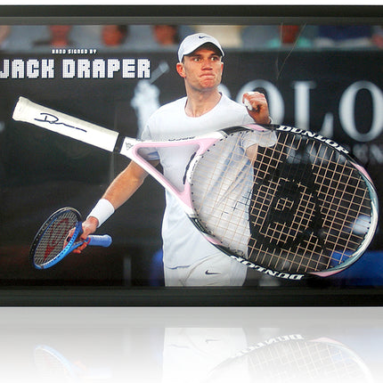 Jack Draper Tennis Great Hand Signed Autographed Racket Display w/COA