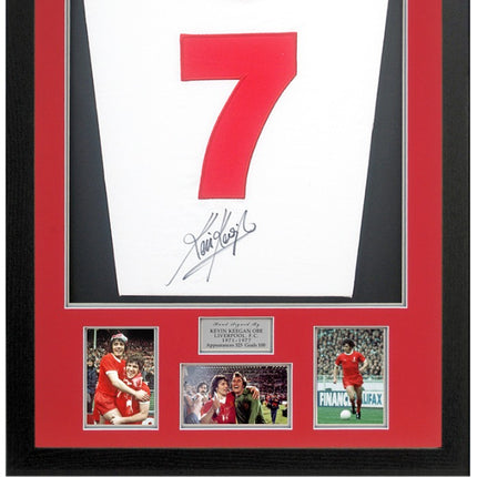 Kevin Keegan Liverpool Legend Signed Retro Shirt Framed Display COA