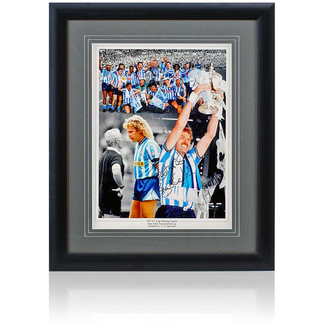 Brian Kilcline Coventry City Legend Signed 1987 FA Cup Montage 23x19in Framed