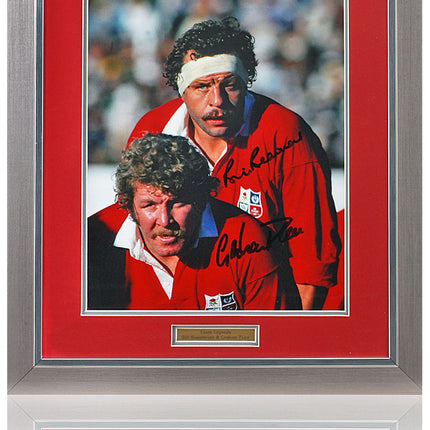 Bill Beaumont and Graham Price Lions Legends Hand Signed 23x19'' Rugby Presentation