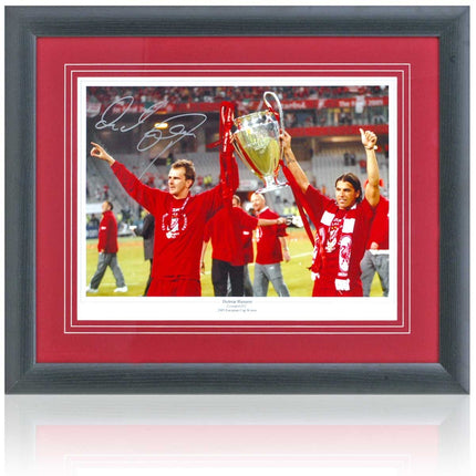 Dietmar Hamann Hand Signed Liverpool Champions League Photograph 23x19" Framed