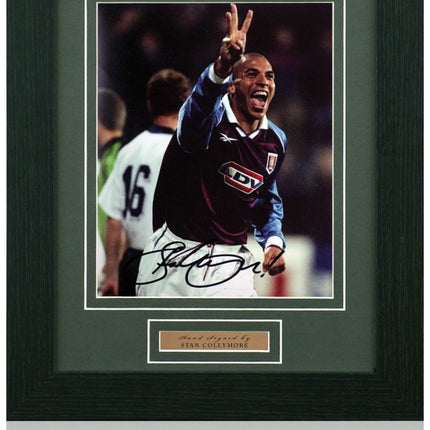 Stan Collymore Aston Villa Legend Signed Photograph 14x17in Framed + COA