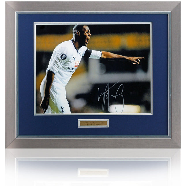 Ledley King Tottenham Hotspur Hand Signed 2008 League Cup Photograph 23x19" Framed