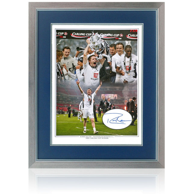 Robbie Keane Tottenham Hotspur Legend Hand Signed Montage 23x19" Framed
