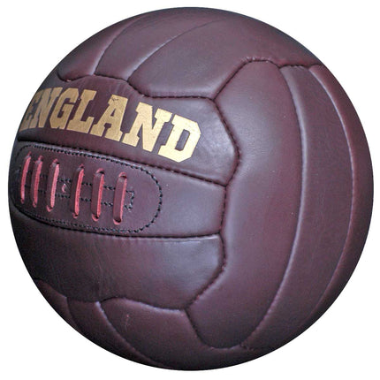 New Vintage Leather Hand Stitched England 18-Panel Football Size 5 Ball