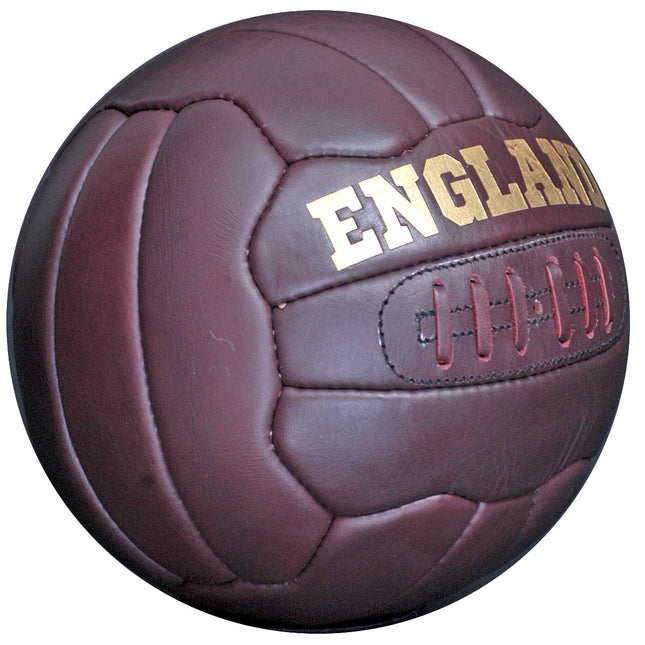 New Vintage Leather Hand Stitched England 18-Panel Football Size 5 Ball