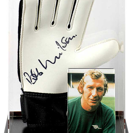 Bob Wilson Arsenal Legend Hand Signed Goalkeepers Glove Presentation