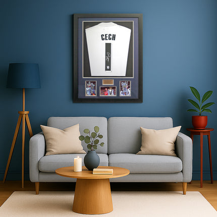 Petr Cech Chelsea Legend Hand Signed Framed Goalkeepers Football Shirt