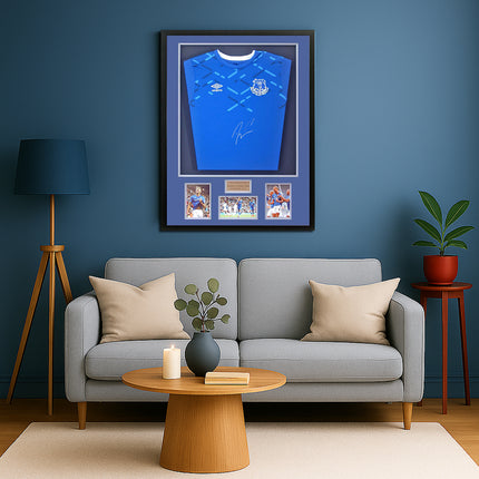 Dominic Calvert-Lewin Hand Signed Everton Football Club Framed Shirt