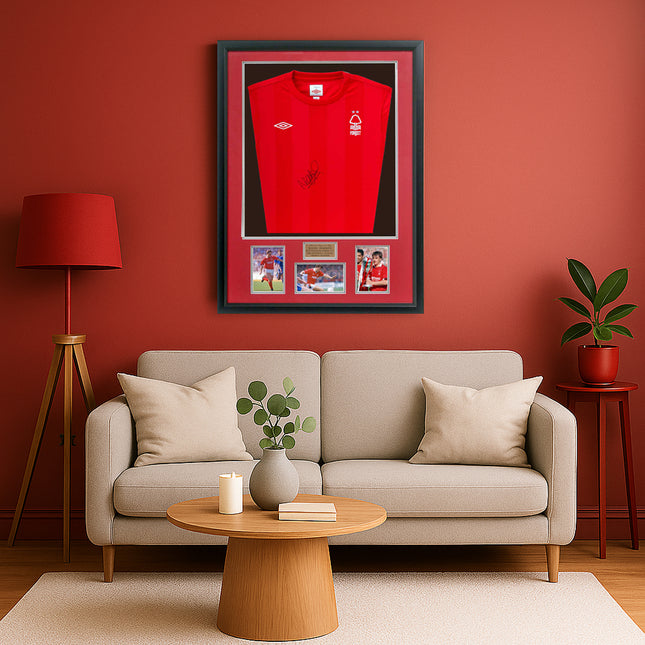Nigel Jemson Nottingham Forest Hand Signed Football Framed Shirt