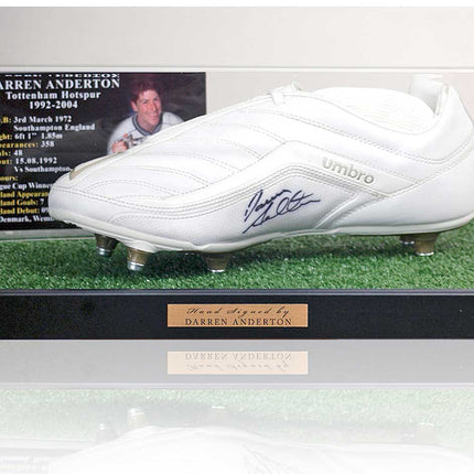 Darren Anderton Hand Signed Tottenham Hotspur Football Boot Presentation