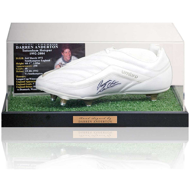 Darren Anderton Hand Signed Tottenham Hotspur Football Boot Presentation
