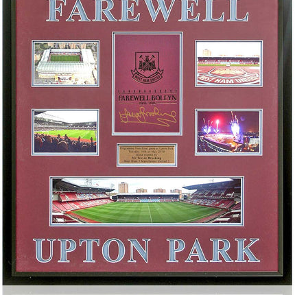 Trevor Brooking Hand Signed West Ham Farewell Boleyn Programme Large Presentation